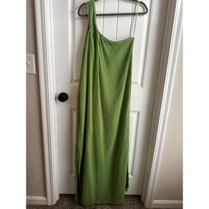 Tuckernuck Pomander Place Soleil Green One Shoulder Dress Size M
